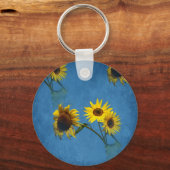 Zonnebloemen Abstract Sleutelhanger (Voorkant)