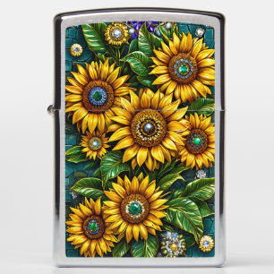 Zonnebloemen Afbeelden Met Edelsteenaccenten
