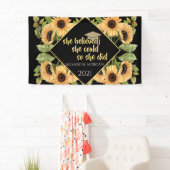 Zonnebloemen Afstuderen Pet Spandoek (Insitu)