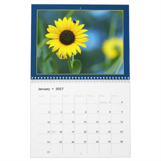 Zonnebloemen Agenda 2011 Kalender (Jan 2027)