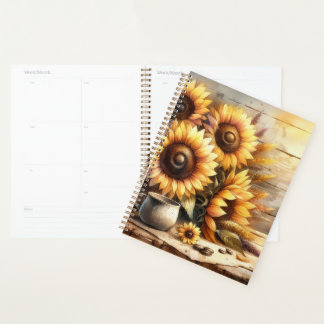 Zonnebloemen Aquarel Schilderij Planner