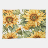 Zonnebloemen Art Pattern Design Theedoek (Horizontaal)