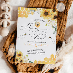 Zonnebloemen Baby shower mammie om Baby shower te Kaart