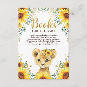 Zonnebloemen Baby showers boeken voor Baby Informatiekaartje