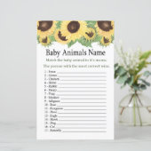 Zonnebloemen Babydieren (Staand voorkant)