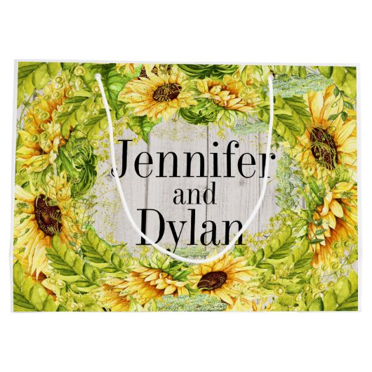 Zonnebloemen - Back Customization Large Cadeautasje (Achterkant)