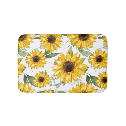 Zonnebloemen Badmat (Voorkant)