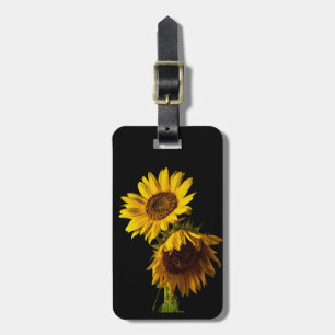 Zonnebloemen bagagelabel