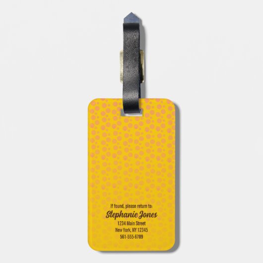 Zonnebloemen Bagagelabel (Achterkant verticaal)