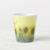 Zonnebloemen. BC Yellow Latte-Mok Latte Mok (Voorkant)