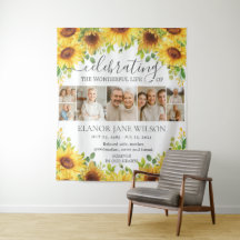 Zonnebloemen Begrafenis Memorial 7 foto's Collage