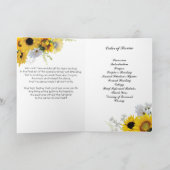 Zonnebloemen begrafenisprogramma programma (Binnen)