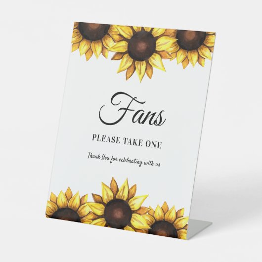 Zonnebloemen Bindende Floral Pedestal Sign Reclamebord Met Voetstuk (Voorkant)