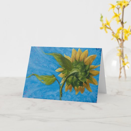 Zonnebloemen, blanco groet en Notecard Kaart (Gele Bloem)