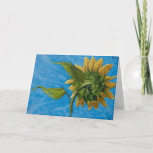 Zonnebloemen, blanco groet en Notecard Kaart