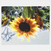 Zonnebloemen Blanket Fleece Deken (Voorkant (Horizontaal))