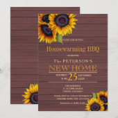 Zonnebloemen blazen herfstbos in de herfst kaart (Voorkant / Achterkant)