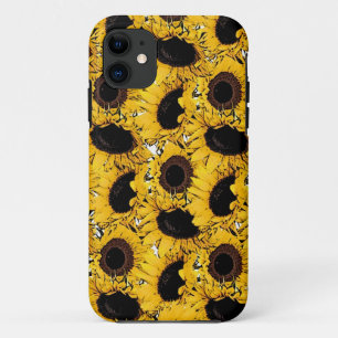 Zonnebloemen bloembladeren zwemmen duiken mariene  iPhone 11 hoesje