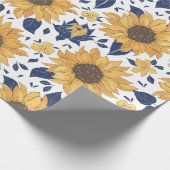 Zonnebloemen bloemen cadeaupapier (Hoek)