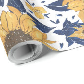 Zonnebloemen bloemen cadeaupapier (Rol Hoek)