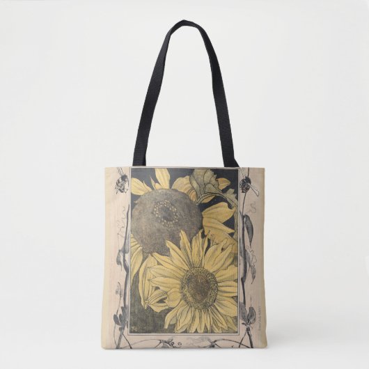  zonnebloemen, bloemontwerp tote bag (Voorkant)
