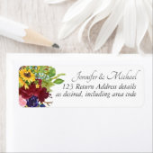 Zonnebloemen Bourgondië Marine Rozen Bloem Bruilof Etiket (Insitu)