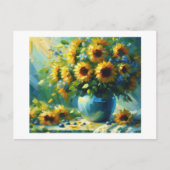 Zonnebloemen Briefkaart (Voorkant)