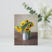 Zonnebloemen Briefkaart (Staand voorkant)