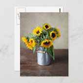 Zonnebloemen Briefkaart (Voorkant / Achterkant)