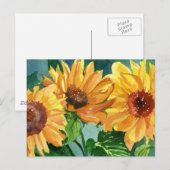 Zonnebloemen Briefkaart (Voorkant / Achterkant)