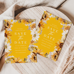 Zonnebloemen Bruiloft Alle Seizoenen Save The Date