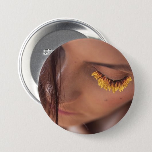 Zonnebloemen Button (Voorkant /achterkant)