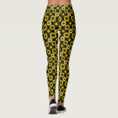 Zonnebloemen bx4 Black BG Leggings (Achterkant)