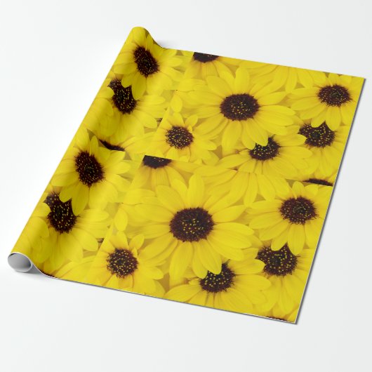 Zonnebloemen Cadeaupapier (Uitgerold)