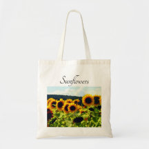 Zonnebloemen canvas tas