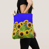 Zonnebloemen Canvas tas Oekraïense vlag kleuren Fr (Dichtbij)