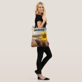 Zonnebloemen Canvas tas van Beer (Op model)