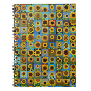 Zonnebloemen collage notitieboek