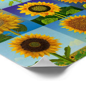Zonnebloemen collage poster (Hoek)