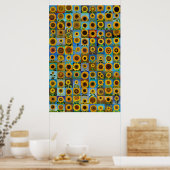 Zonnebloemen collage poster (Keuken)