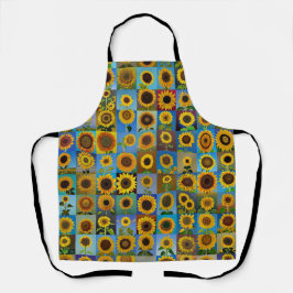 Zonnebloemen collage schort
