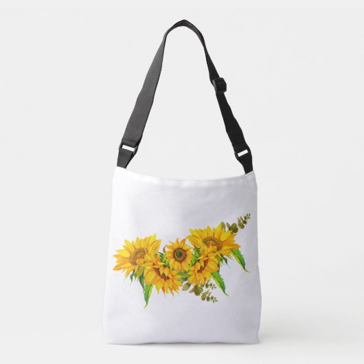 Zonnebloemen Crossbody Tas (Voorkant)