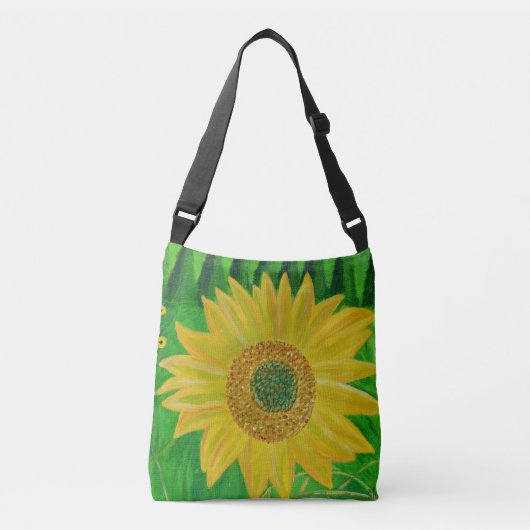 Zonnebloemen crossbody tas (Voorkant)