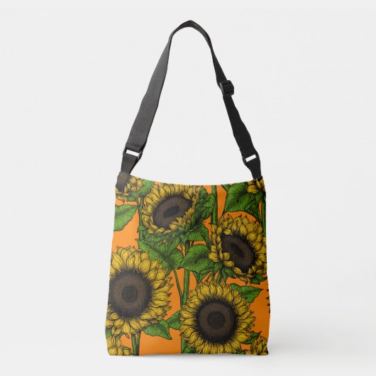 Zonnebloemen Crossbody Tas (Voorkant)