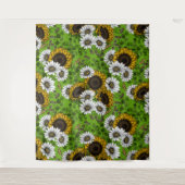 Zonnebloemen, dagboeien, zomertuin wandkleed (Voorkant)