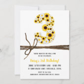 Zonnebloemen & Daisies DRIE 3 3e verjaardag Kaart (Voorkant)