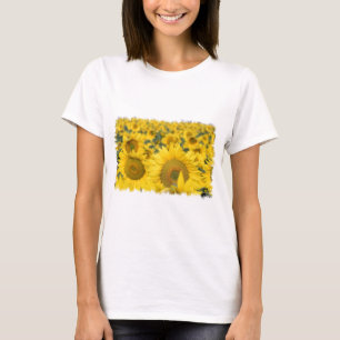 Zonnebloemen, dames met T-Shirt
