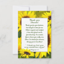 Zonnebloemen Dank je Christelijke vriend