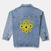 Zonnebloemen Design Denim jas Denim Jacket (Achterkant)