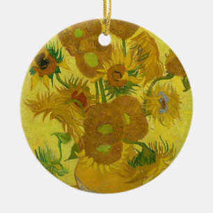 Zonnebloemen door Van Gogh schilderende kunst Keramisch Ornament